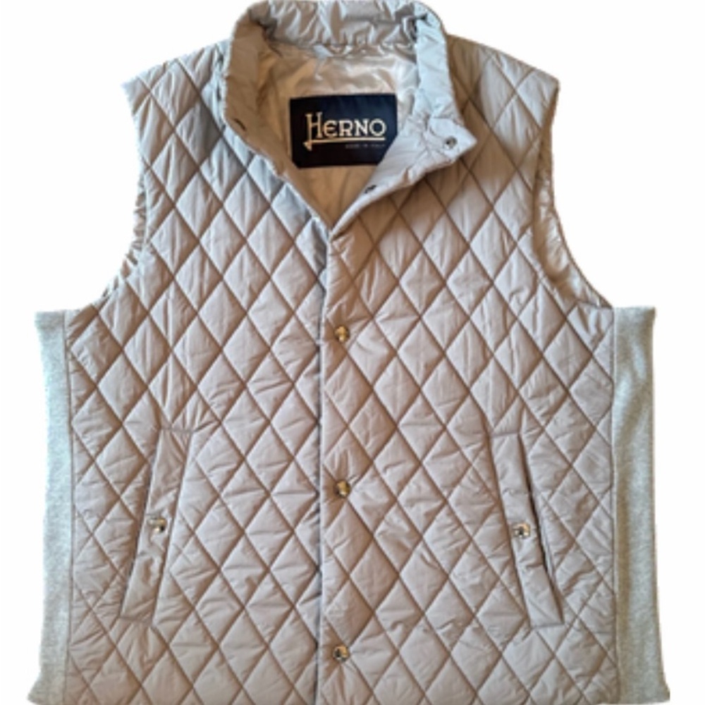 Herno Light Tan Quilted Vest